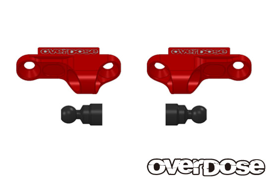 OVERDOSE OD2253 Aluminum Shock Adjustment Block Type-2/OD/Red
