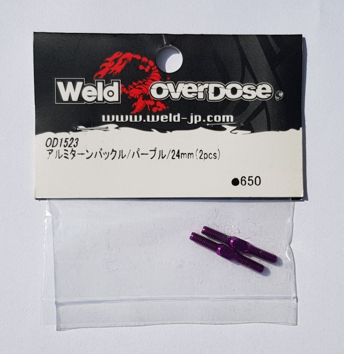 OVERDOSE OD1523  Aluminum turnbuckle 24 mm (2 pcs) / Vacula, Divall,XeX/ Purple