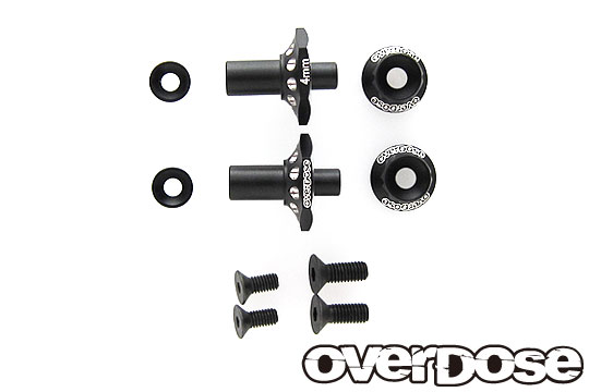OVERDOSE OD2715 Aluminum One Piece Axle Shaft 4mm(For OD/RWD Front/Black)