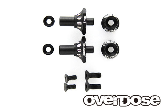 OVERDOSE OD2718 Aluminum One Piece Axle Shaft 6mm(For OD/RWD Front/Black)