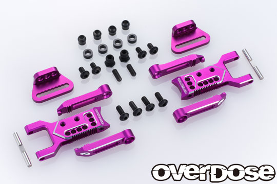 OVERDOSE OD2855 Adjustable Aluminum Rear Suspension Arm Type-3 (For OD / Purple)