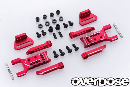 OVERDOSE OD2856 Adjustable Aluminum Rear Suspension Arm Type-3 (For OD / Red)