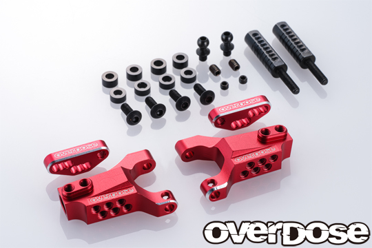 OVERDOSE OD2863 Adjustable Aluminum Front Suspension Arm Type-3 (For OD /Red)