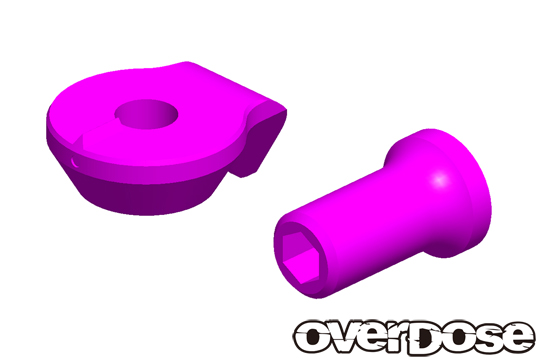 OVERDOSE OD3565 Adjuster Nut & Knuckle Stopper (For OD2437/Purple)