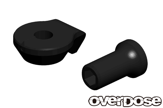 OVERDOSE OD3567 Adjuster Nut & Knuckle Stopper (For OD2437/Black)