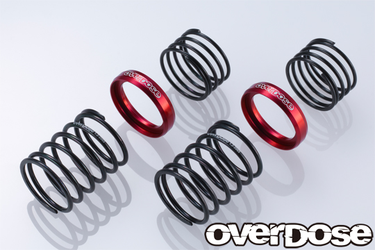 OVERDOSE High Performance Twin Spring 1.2-2065(φ1.2 dia, 6.5 Coil, 20mm Length, Red)