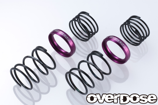OVERDOSE High Performance Twin Spring 1.2-2045(φ1.2 dia, 4.5 Coil, 20mm Length,Purple)