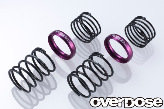 OVERDOSE High Performance Twin Spring 1.2-2055(φ1.2 dia, 5.5 Coil, 20mm Length,Purple)