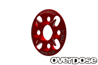 OVERDOSE OD1656 Spur Gear Support Plate Type-4 (Red)