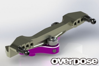OD2709 Alum. Curved Slide Rack Steering Set Type-2(For Vacula II,GALM/ Purple)