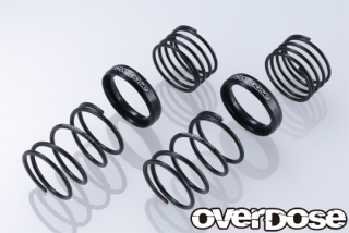 OVERDOSE High Performance Twin Spring 1.2-2045(φ1.2 dia, 4.5 Coil, 20mm Length, Black)