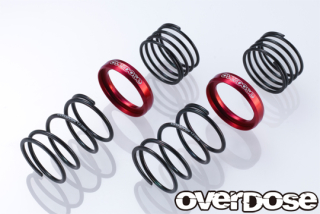 OVERDOSE High Performance Twin Spring 1.2-2045(φ1.2 dia, 4.5 Coil, 20mm Length, Red)