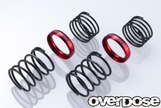 OVERDOSE High Performance Twin Spring 1.2-2055(φ1.2 dia, 5.5 Coil, 20mm Length, Red)