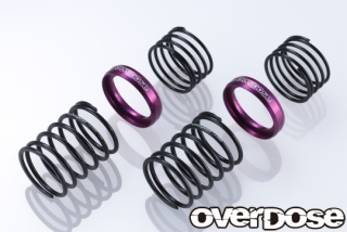 OVERDOSE High Performance Twin Spring 1.2-2065(φ1.2 dia, 6.5 Coil, 20mm Length,Purple)