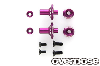 OVERDOSE OD2713 Aluminum One Piece Axle Shaft 4mm(For OD/RWD Front/Purple)