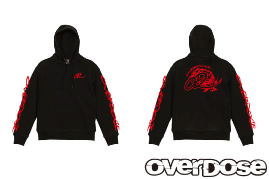 OVERDOSE ODW117 OVERDOSE Pullover Hoodie　Color/Black  size/L