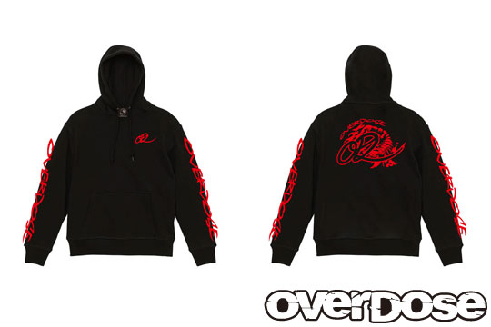OVERDOSE ODW119 OVERDOSE Pullover Hoodie　Color/Black  size/XXL