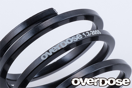 OVERDOSE OD4004  4Edge Twin Spring 1.2-2055 (□1.2 dia, 5.5 Coil, 20mm Length, HSP/2pcs/Red)
