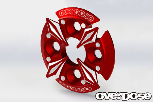 OVERDOSE OD2669 Spur Gear Support Plate Type-5 (Red)