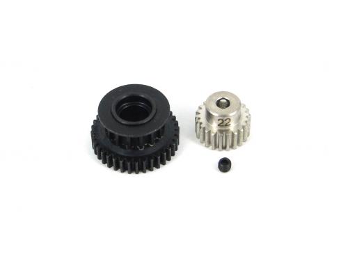 DL400  Re-R HYBRID 36T Pulley Gear & 22T Gear Set