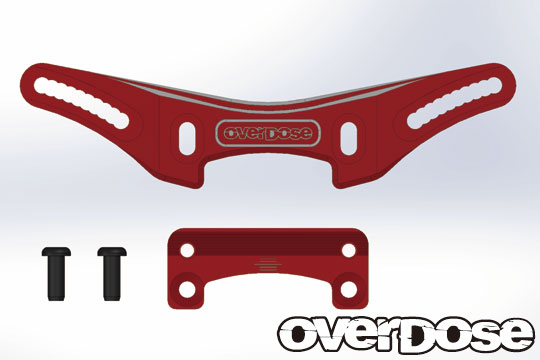 OVERDOSE OD2155 Height Adjustment Al. Front Shock Tower/XEX,XEX Vspec./Red