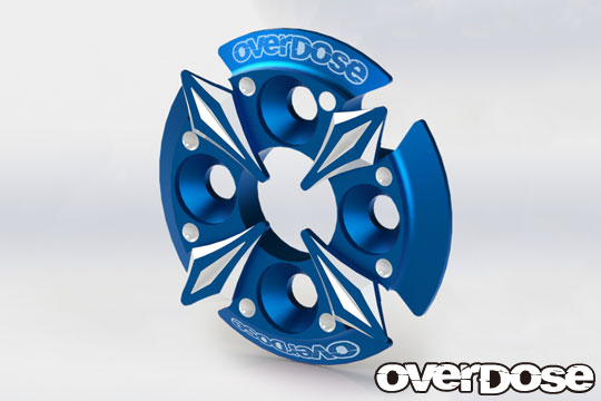 OVERDOSE OD2668 Spur Gear Support Plate Type-5 (Blue)