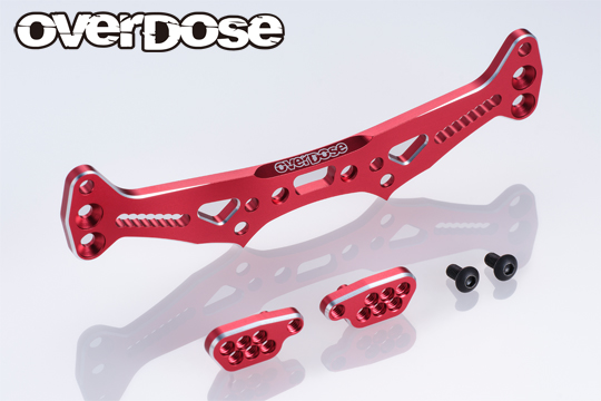 OVERDOSE OD3855 ES Aluminum Rear Shock Tower (For GALM serise/Red)