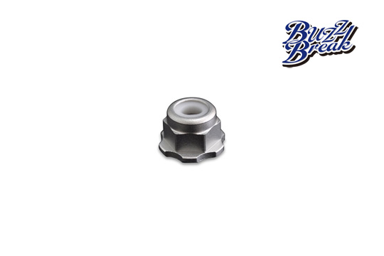 BB-LN-004  BUZZ BREAK  BB LOCK NUT (Silver / 4pcs)