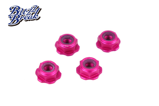 BB-LN-010  BuzzBreak BB LOCK NUT (Low-height nylon type/Pink/4pcs)