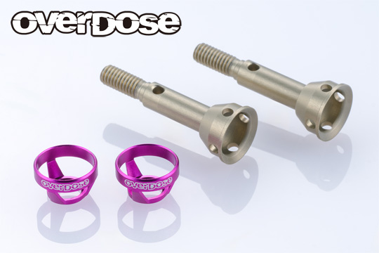 OVERDOSE OD3980 Light Weight Aluminum Rear Axle Shaft (For GALM ver.2/Purple)