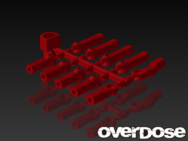 OVERDOSE OD1584 HD Ball End Cap Set (Red)