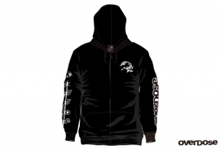 OVERDOSE ODW106 Limited Edition OVERDOSE Zip Up Hoodie Color/Black (Size/L)