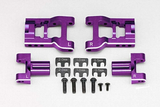 Y2-P08RAS YD-2 Aluminum Adjustable Rear Short "H" arm set (Purple, Bevel edge)