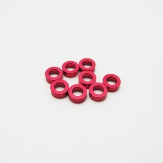 Hiro Seiko 3mm Alloy Spacer Set (2.0t-Red)