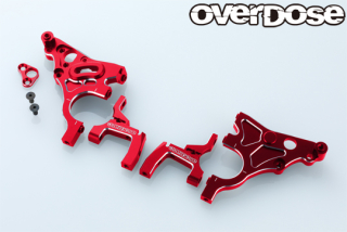 OVERDOSE OD3876 Multi Purpose Aluminum Rear Bulkhead (For GALM/Red)