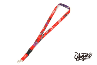 BB-NS-003  BUZZ BREAK  OVERDOSE Neck Strap (Purple x Red)