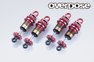 OVERDOSE OD3901  High-Grade Shock Set spec.4 (Full adjustable 4 Set / Red)