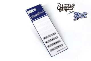 BB-ST-008  BUZZ BREAK  Cut-Out Rim Sticker (OVERDOSE Type / White ・Black)