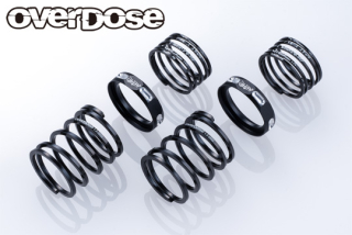OVERDOSE OD4010  4Edge Twin Spring 1.2-2055 (□1.2 dia, 5.5 Coil, 20mm Length, HSP/2pcs/Black)
