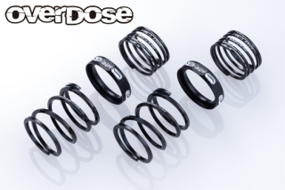 OVERDOSE OD4011  4Edge Twin Spring 1.2-2050 (□1.2 dia, 5.0 Coil, 20mm Length, HSP/2pcs/Black)