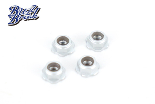 BB-LN-009  BuzzBreak BB LOCK NUT (Low-height nylon type/Silver/4pcs)