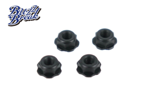 BB-LN-011  BuzzBreak BB LOCK NUT (Low height serrated type/Black/4pcs)