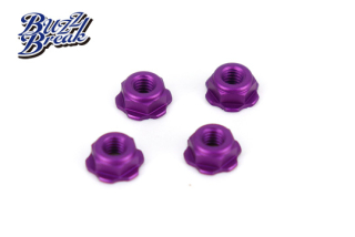 BB-LN-013  BuzzBreak BB LOCK NUT (Low height serrated type/Purple/4pcs)