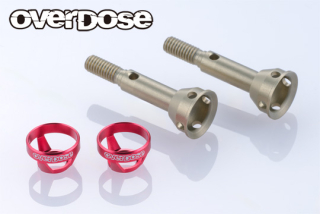 OVERDOSE OD3981 Light Weight Aluminum Rear Axle Shaft (For GALM ver.2/Red)