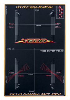 YEDA Set-up board for 1/10 Drift Cars (LPB , black/orange)