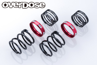 OVERDOSE OD4005 4Edge Twin Spring 1.2-2050 (□1.2 dia, 5.0 Coil, 20mm Length, HSP/2pcs/Red)