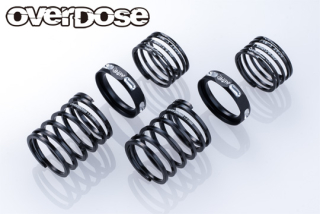 OVERDOSE OD4007 4Edge Twin Spring 1.2-2070 (□1.2 dia, 7.0 Coil, 20mm Length, HSP/2pcs/Black)