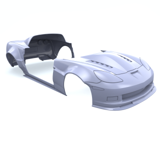 24K7014 D-Saito Wide Kit For Corvette C6 Z06